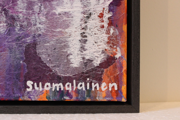 (CreativeWork) Deluge - Purple Haze by Catherine Suomalainen. Mixed Media. Shop online at Bluethumb.