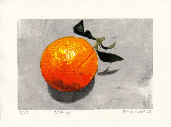 (CreativeWork) orange Ed. 1 of 1 by Tina Moore. Reproduction Print. Shop online at Bluethumb.