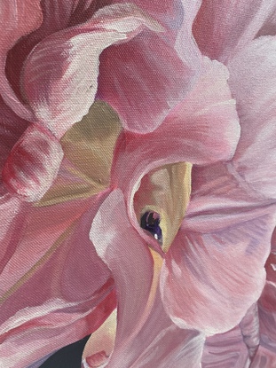 (CreativeWork) Sun-Kissed In Pink by Catherine Mac. Acrylic. Shop online at Bluethumb.