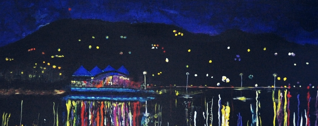 (CreativeWork) Gosford Waterfront by Liz Brown. Acrylic. Shop online at Bluethumb.