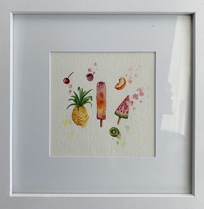 (CreativeWork) Summer Fun oneWater by Julia Hasselmann. Watercolour. Shop online at Bluethumb.