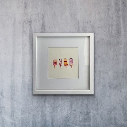 (CreativeWork) Summer Fun two by Julia Hasselmann. Watercolour. Shop online at Bluethumb.