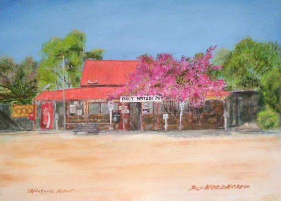  Daly Waters Pub in Outback Northern Territory of Australia. (I didn't paint in the tourists with their cameras).