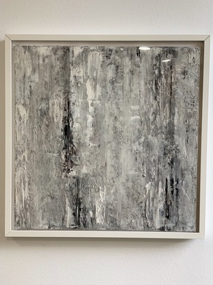 (CreativeWork) Silver rain by Rodrigo Haddad. Acrylic. Shop online at Bluethumb.