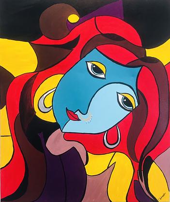 (CreativeWork) Feminine  by Sahanuja Thiyagesan. Acrylic. Shop online at Bluethumb.