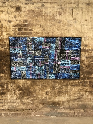 (CreativeWork) Urban Blue  by Elias Baydoun. Acrylic. Shop online at Bluethumb.