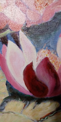 (CreativeWork) Waterlilies by Gwenda Branjerdporn. Acrylic. Shop online at Bluethumb.