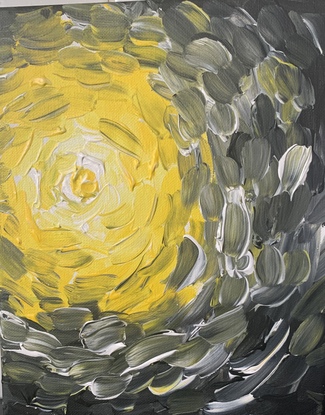 (CreativeWork) Yellow  by Dasha Markova. Acrylic. Shop online at Bluethumb.