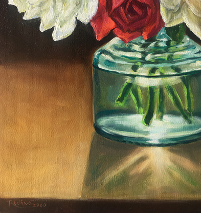 (CreativeWork) Roses and Apples by Irina Redine. Oil. Shop online at Bluethumb.