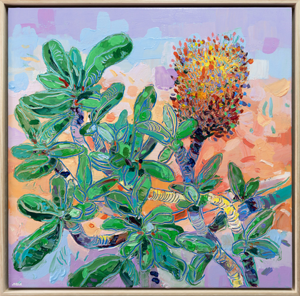 (CreativeWork) Banksia Integrifolia 3 - Framed by Joseph Villanueva. Acrylic. Shop online at Bluethumb.