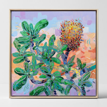 (CreativeWork) Banksia Integrifolia 3 - Framed by Joseph Villanueva. Acrylic. Shop online at Bluethumb.