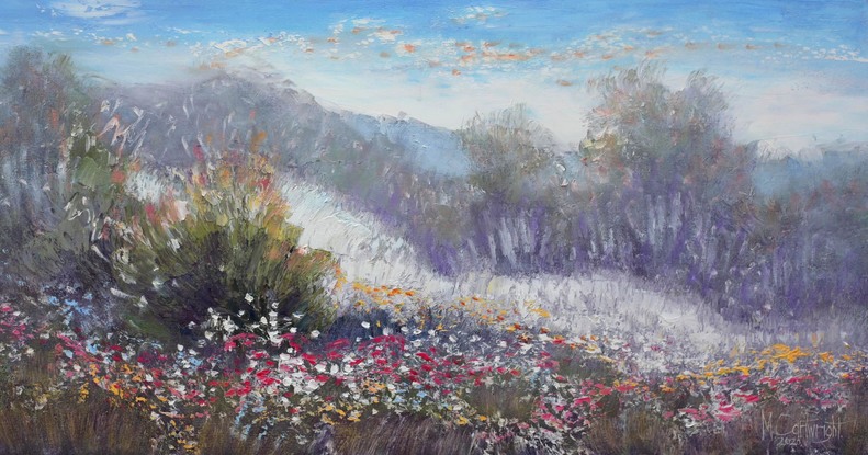 (CreativeWork) South West Wildflowers by Michael Cartwright. Oil. Shop online at Bluethumb.