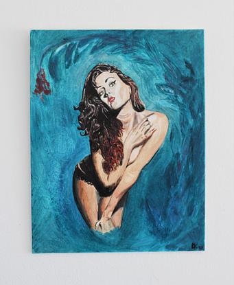 (CreativeWork) Pinup by Deanne Koopelian. Oil. Shop online at Bluethumb.