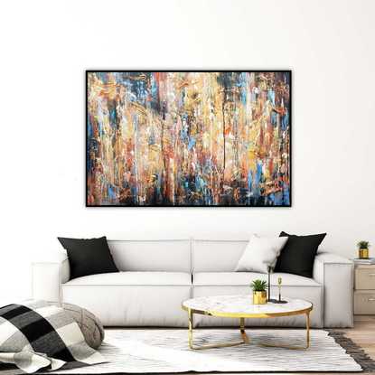 (CreativeWork) Abstract "A memory of light" by Alina Zorkina. Acrylic. Shop online at Bluethumb.