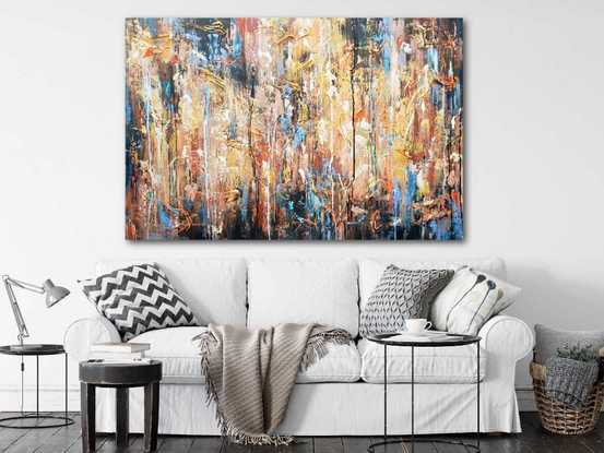 (CreativeWork) Abstract "A memory of light" by Alina Zorkina. Acrylic. Shop online at Bluethumb.