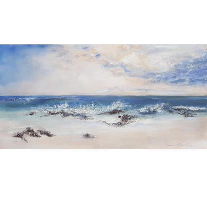 (CreativeWork) Dawn At City Beach by Laurie Franklin. Oil. Shop online at Bluethumb.