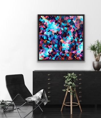 (CreativeWork) A Dappled Sky by Eve Sellars. Acrylic. Shop online at Bluethumb.