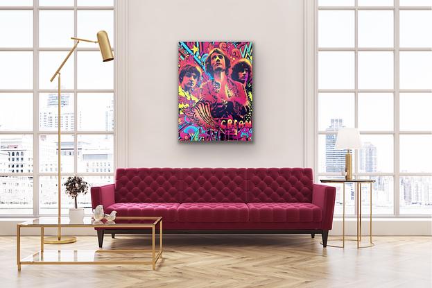 (CreativeWork) 60's Rock Band Pop Art by Mika Nishi. Mixed Media. Shop online at Bluethumb.