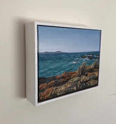 (CreativeWork) Dancing Colours on the East Coast Tasmania by Teresa Small. Oil. Shop online at Bluethumb.