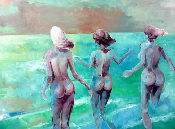 (CreativeWork) Sirens by CAP Williams. Acrylic. Shop online at Bluethumb.