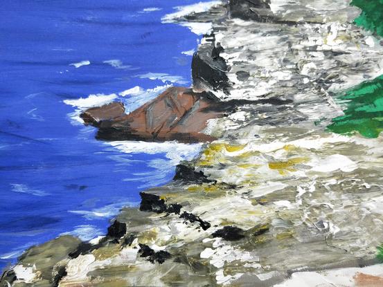 (CreativeWork) The Coast track by mark grieve. Acrylic. Shop online at Bluethumb.