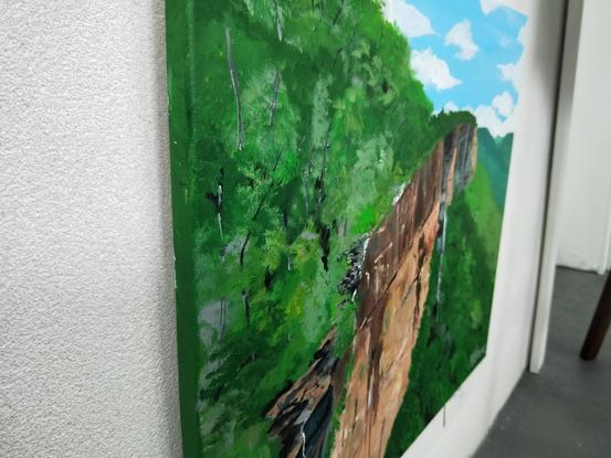 (CreativeWork) Fitzroy Falls by mark grieve. Acrylic. Shop online at Bluethumb.