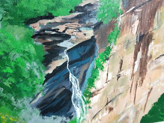 (CreativeWork) Fitzroy Falls by mark grieve. Acrylic. Shop online at Bluethumb.