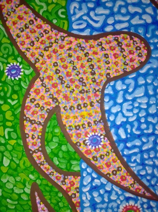 (CreativeWork) SKY WHALES, Spiral of Delight. by stephen harris. Acrylic. Shop online at Bluethumb.