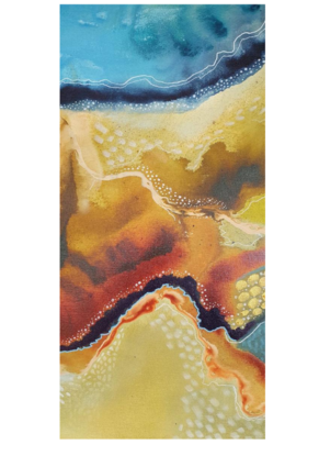 (CreativeWork) Indigo River by Kerrie Wilson. Acrylic. Shop online at Bluethumb.