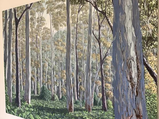 (CreativeWork) Blue Gum Forest - Blue Mountains by John Fasano. Oil. Shop online at Bluethumb.