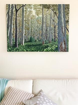 (CreativeWork) Blue Gum Forest - Blue Mountains by John Fasano. Oil. Shop online at Bluethumb.