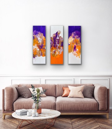 (CreativeWork) Spritz Me I’m Dreaming Triptych (3 Piece Set) by Sabrina Zambetti. Acrylic. Shop online at Bluethumb.