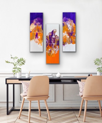 (CreativeWork) Spritz Me I’m Dreaming Triptych (3 Piece Set) by Sabrina Zambetti. Acrylic. Shop online at Bluethumb.