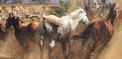 Horses, action, dust and great Australiana, highly collectible.