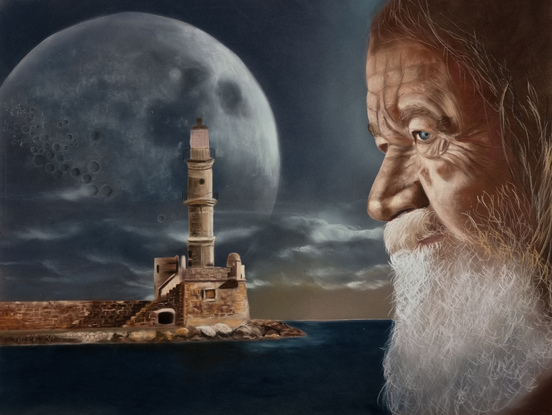 #old man #sea, #lighthouse in calm water #ocean