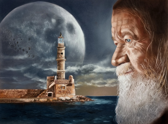 #old man #sea, #lighthouse in calm water #ocean