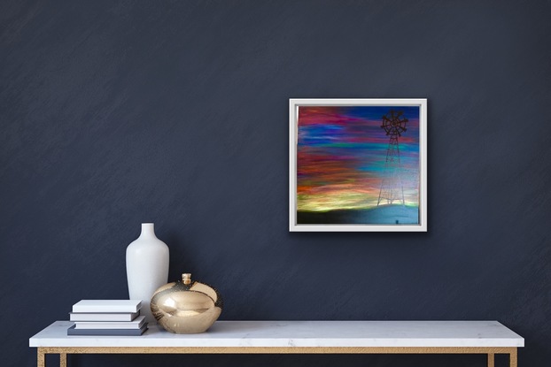 (CreativeWork) Multi coloured landscape by Divina Guerrera. Acrylic. Shop online at Bluethumb.