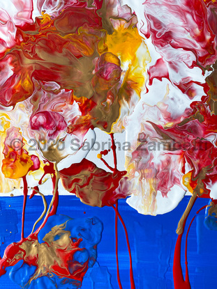 (CreativeWork) Smiling Blossoms  by Sabrina Zambetti. Acrylic. Shop online at Bluethumb.