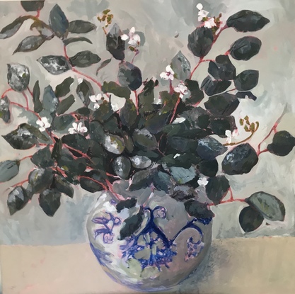 (CreativeWork) Eucalyptus still life  by Suzie Martell. Acrylic. Shop online at Bluethumb.