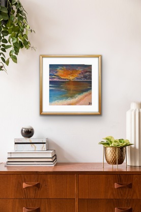 (CreativeWork) Sunset  by Divina Guerrera. Acrylic. Shop online at Bluethumb.