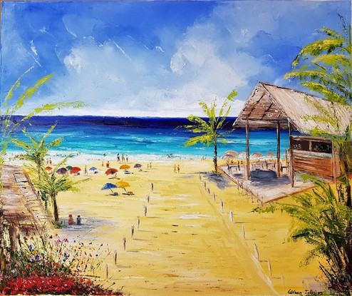 (CreativeWork) Somewhere in North Queensland by Carmen Iglesias. Oil. Shop online at Bluethumb.