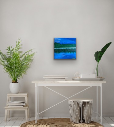 (CreativeWork) Inspired by lakes by Divina Guerrera. Acrylic. Shop online at Bluethumb.