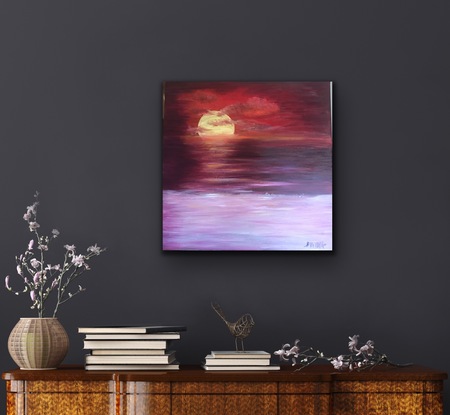 (CreativeWork) Sunset 2 by Divina Guerrera. Acrylic. Shop online at Bluethumb.