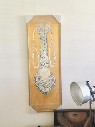 (CreativeWork) Squid by Sam Van. Mixed Media. Shop online at Bluethumb.