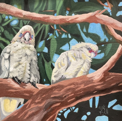 (CreativeWork) SleepyHeads by sara bell. Oil. Shop online at Bluethumb.