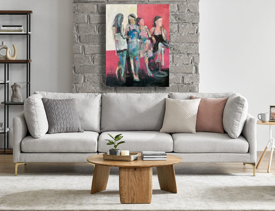 (CreativeWork) Girls Night by Tracey Taylor. Acrylic. Shop online at Bluethumb.