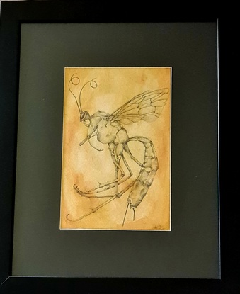 (CreativeWork) The wasp by Anna Eggenhuizen. Mixed Media. Shop online at Bluethumb.