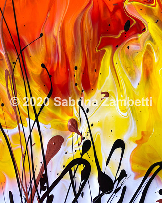 (CreativeWork) Inferno  by Sabrina Zambetti. Acrylic. Shop online at Bluethumb.