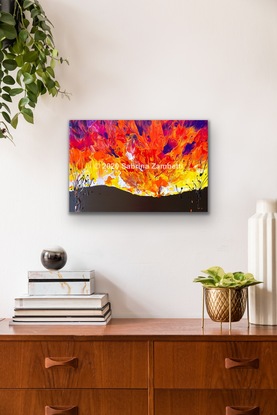 (CreativeWork) Inferno  by Sabrina Zambetti. Acrylic. Shop online at Bluethumb.