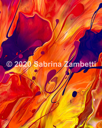 (CreativeWork) Inferno  by Sabrina Zambetti. Acrylic. Shop online at Bluethumb.